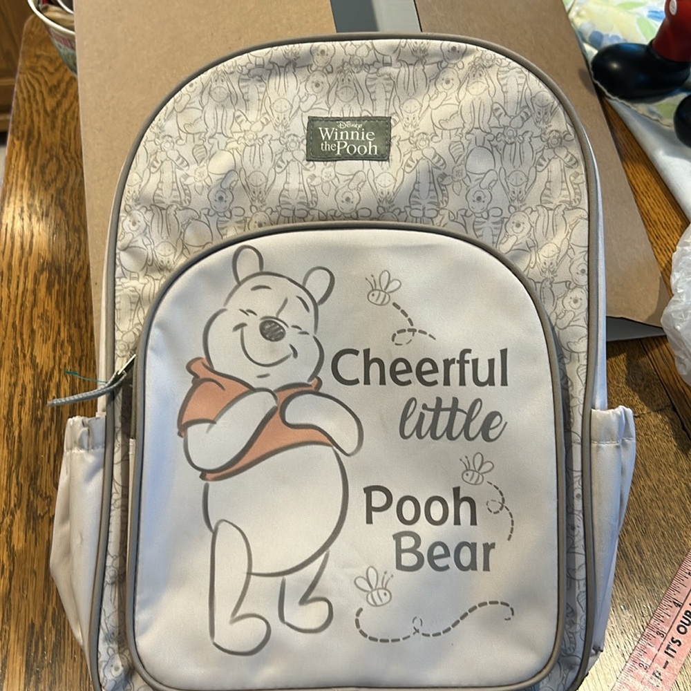 Disney baby Winnie the Pooh backpack 100% polyester washable with changing mat - Picture 9 of 9